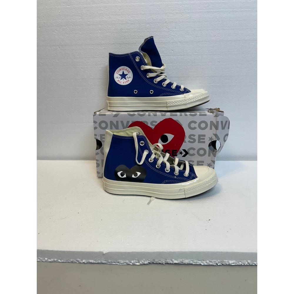 Converse x Comme des Garcons Play Chuck 70 Hi Blue Quartz Mens 5 Womens 7